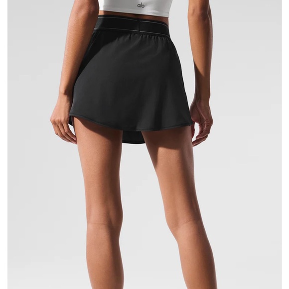 ALO Yoga Match Point Black Tennis Skirt - Picture 10 of 12
